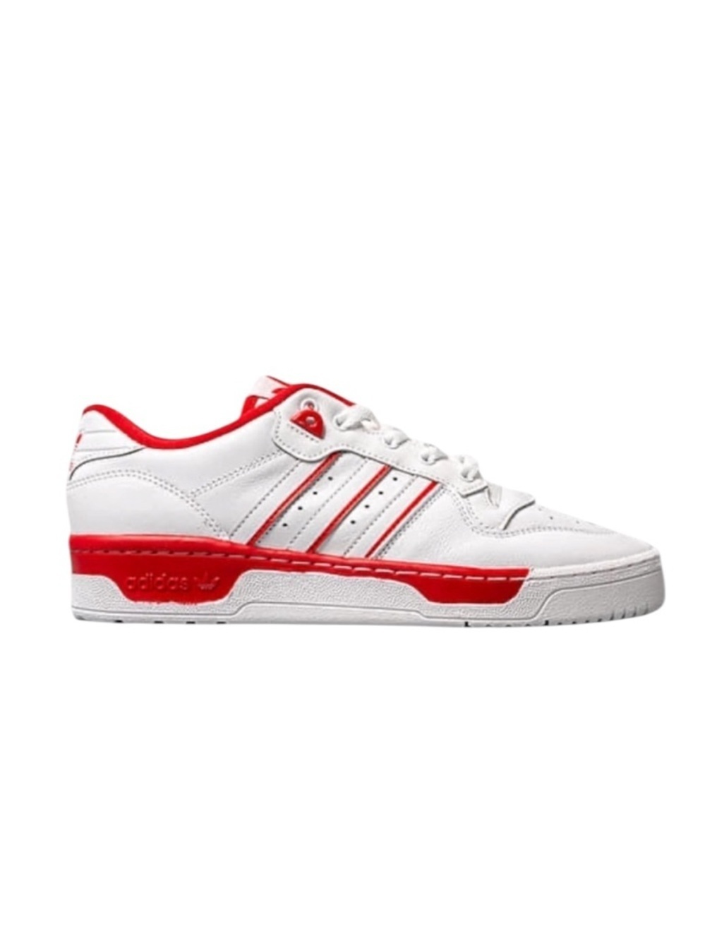 adidas Originals Rivalry Low Leather Sneaker Unisex Red White Size Women’s 6.5